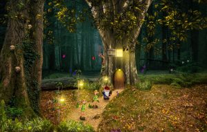 fantasy, elves, forest