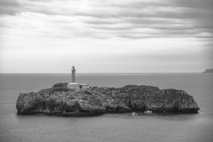 sea, island, lighthouse