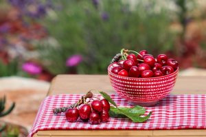 cherries, fruits, bowl